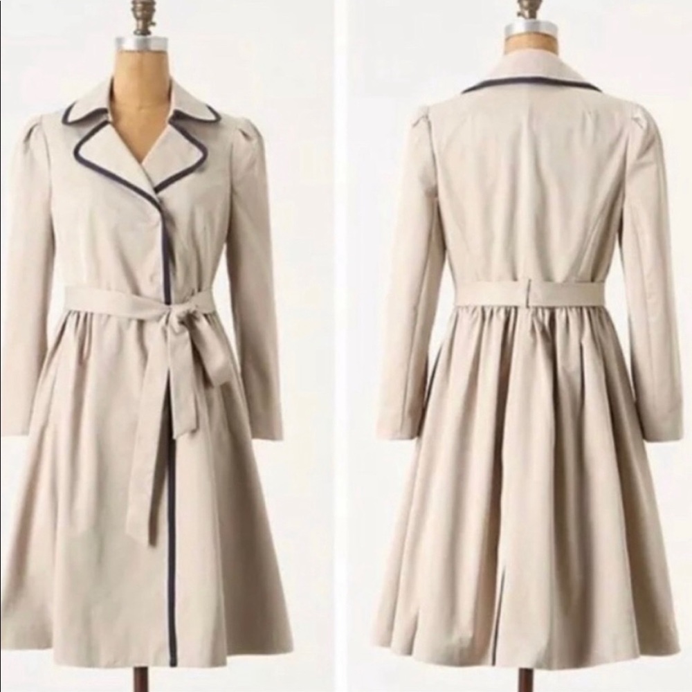 Flared trench coat